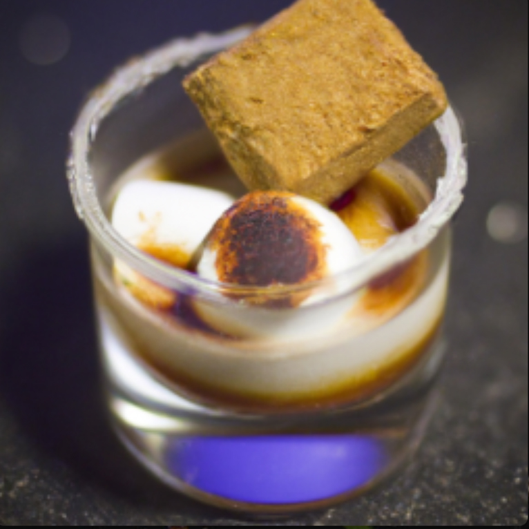 S'more flavored rum cocktail