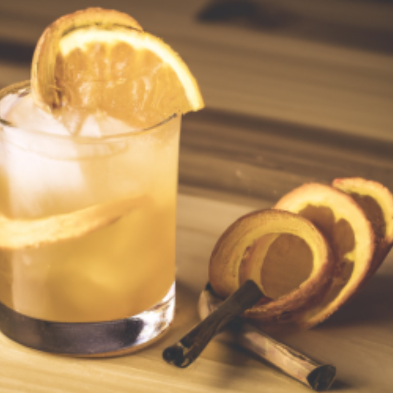 Spiced Orange Swizzle Cocktail