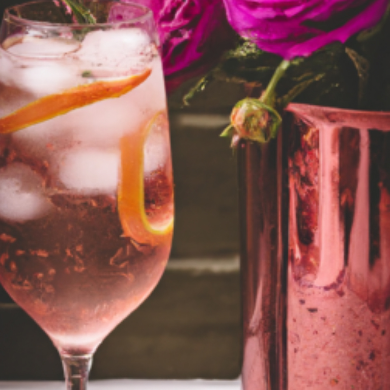 Rosy Sunset Spritz cocktail