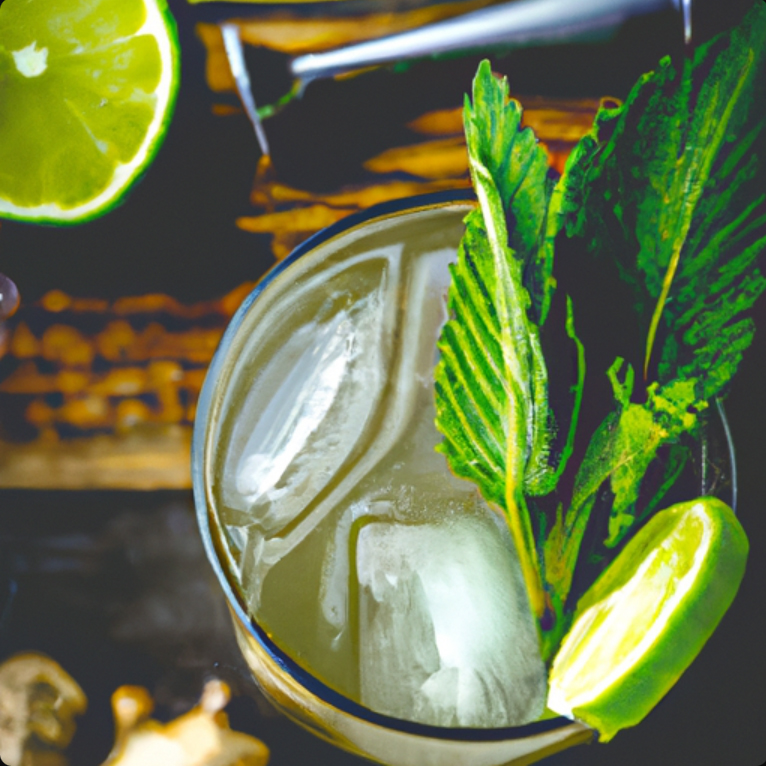 Classic Mezcal Mule cocktail with fresh mint and lime garnish in a highball glass.