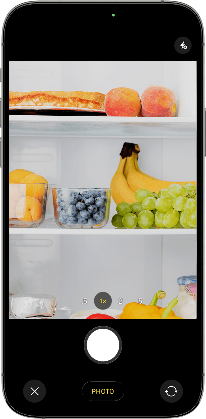 Camera interface for scanning ingredients inside a refrigerator for cocktail creation.
