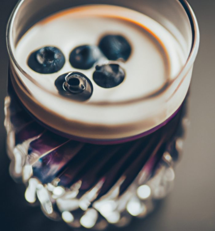 The Blueberry Coffee Cocktail blends cold brew, blueberry syrup, and vodka for a refreshing, indulgent drink. Get the full recipe on Mixology AI.