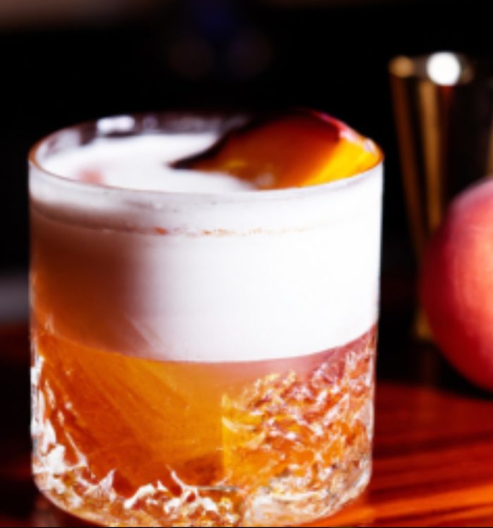 Peach New York Sour