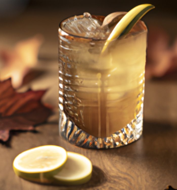 The Spiced Autumn Mule is a zesty fall cocktail made with spiced rum, apple cider, and ginger beer. Find the recipe on Mixology AI.